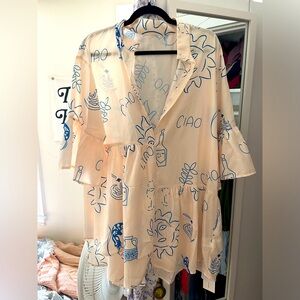 Oversized Sun Print Sun Dress